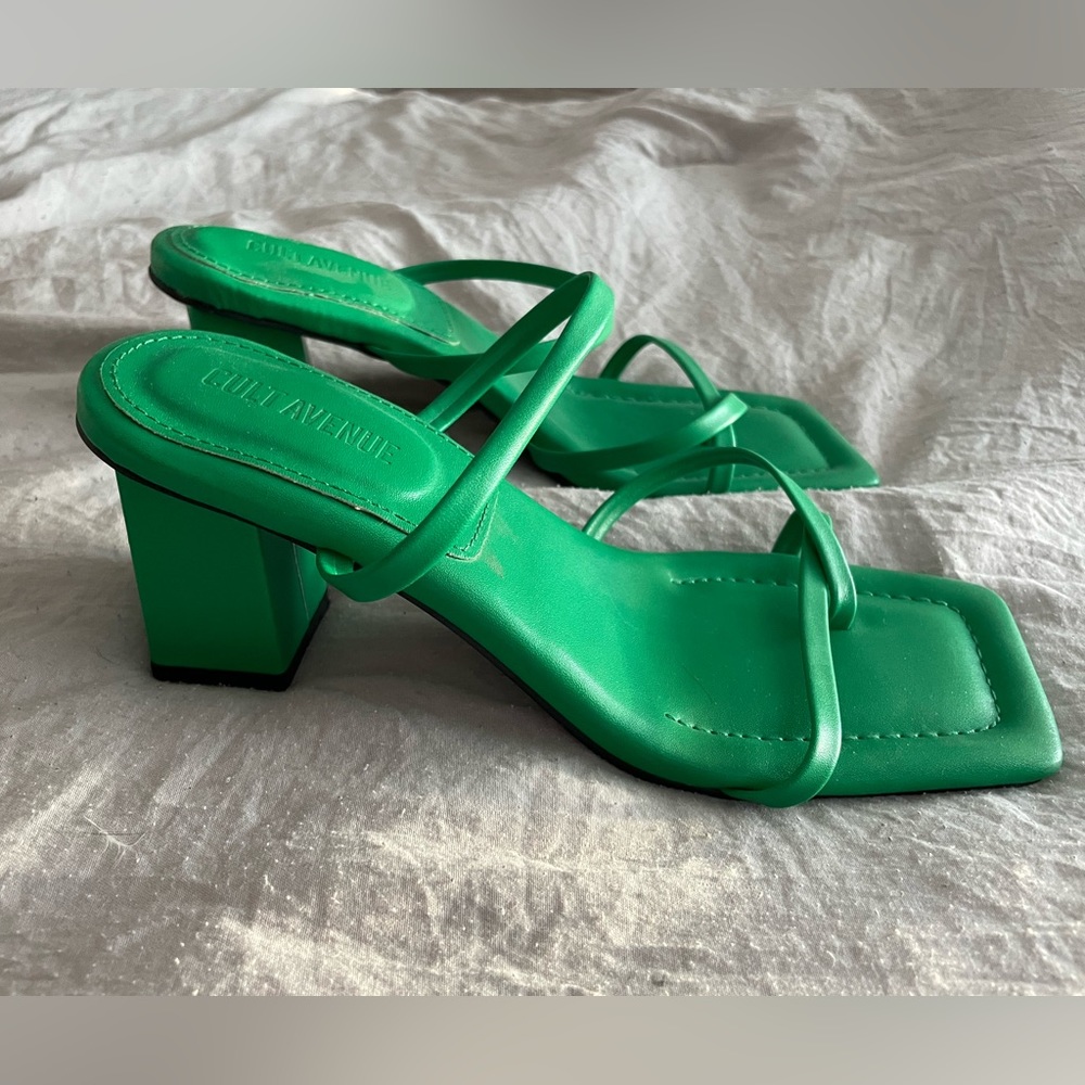 Cult Avenue green block heel sandal